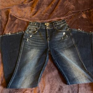 KanCan Midnight Blue Wide Leg Jeans